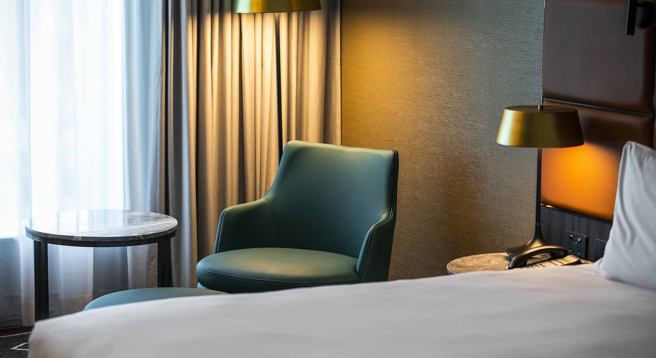 Interior of rooms at Crowne Plaza Sydney Airport